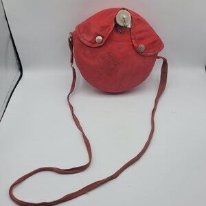 BSA Boy Scouts of America Aluminum Water Canteen Red Cover Vintage